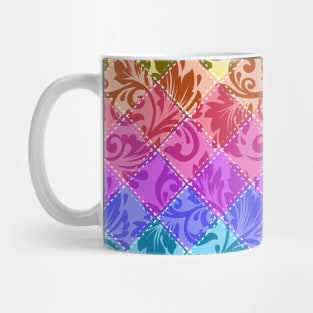 Rustic Rainbow Patchwork Mug